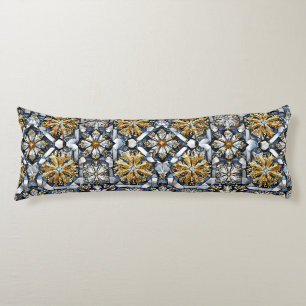 Coussins Longs Motif de flocon de neige symétrique