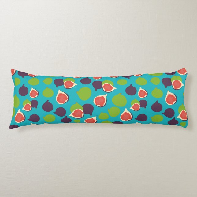 Coussins Longs Motif de fruits d'été à la fibre méditerranéenne (Devant)