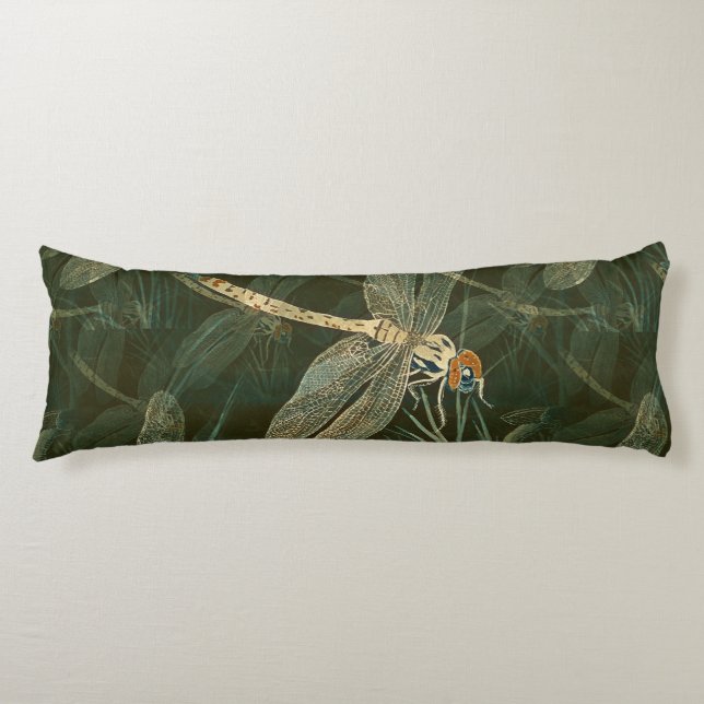 Coussins Longs Motif de libellules majestueux (Devant)