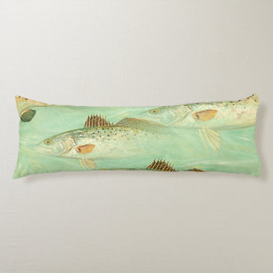 Coussins Longs Motif de poisson de bar 