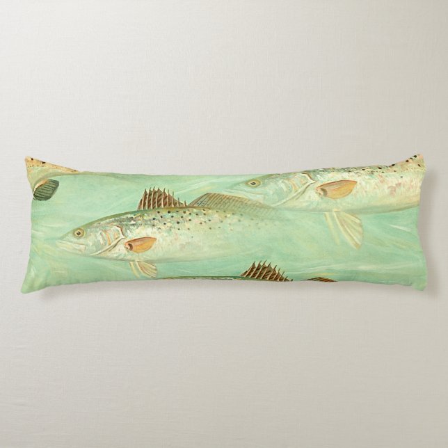 Coussins Longs Motif de poisson de bar  (Devant)