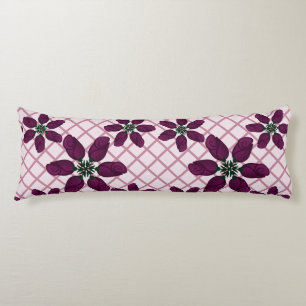 Coussins Longs Motif de rose violette foncée — Flore élégante de