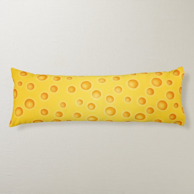 Coussins Longs Motif de texture de Cheezy de fromage suisse (Devant)