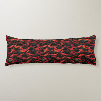 Coussins Longs Motif de volcan de magma volcanique
