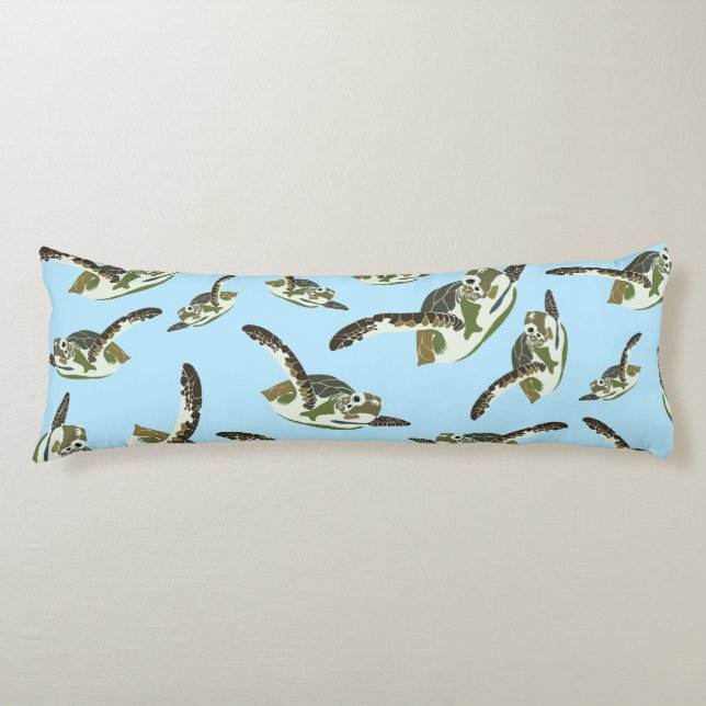 Coussins Longs Motif des Tortues de mer (Devant)