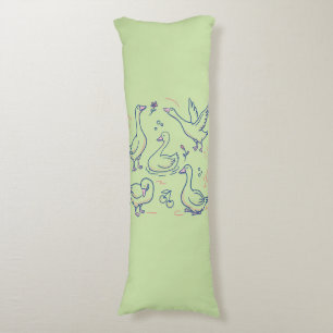 Coussins Longs Motif d'oie drôle