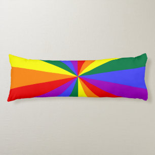 Coussins Longs Motif Éclatement d'Étoile Arc-en-Ciel