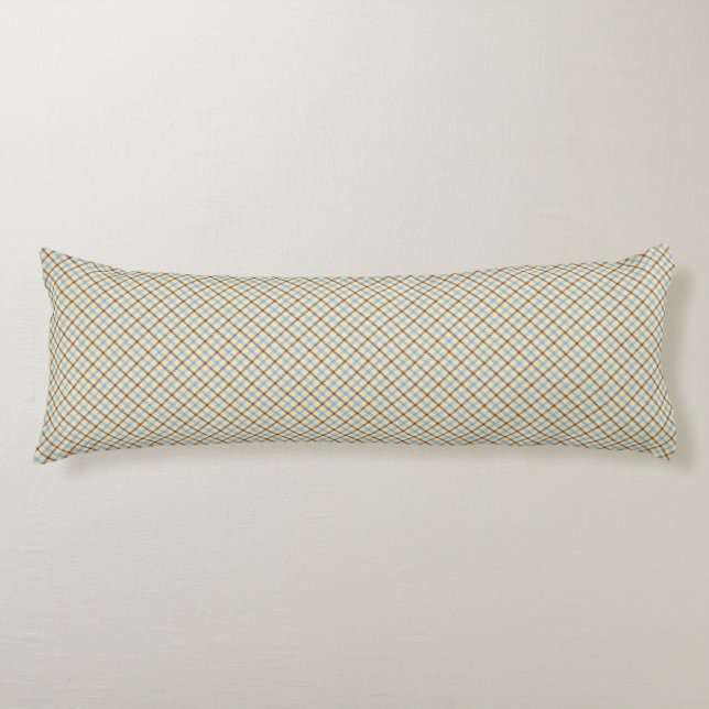 Coussins Longs Motif en diagonale Tartan (Devant)