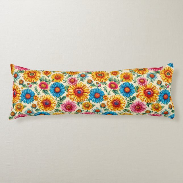Coussins Longs Motif floral (Devant)