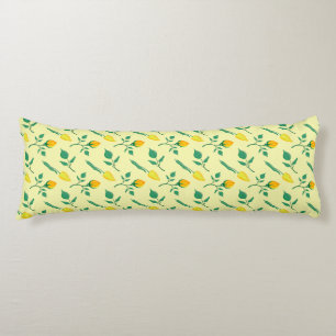 Coussins Longs Motif floral avec rose jaune et fleurs de tulipe