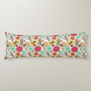 Coussins Longs Motif floral dans le rétro style