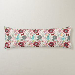 Coussins Longs Motif floral dans le rétro style 5