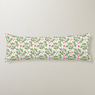 Coussins Longs Motif floral de branche de fleur à l'aquarelle