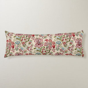Coussins Longs Motif Floral Fleurs tendance colorées rose vert