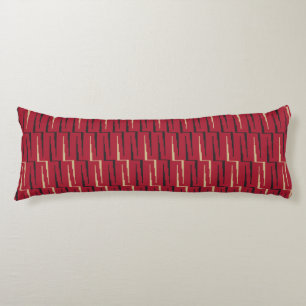 Coussins Longs Motif Géométrique Abstrait Rouge