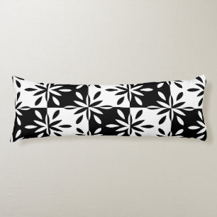 Coussins Longs Motif géométrique en noir et blanc