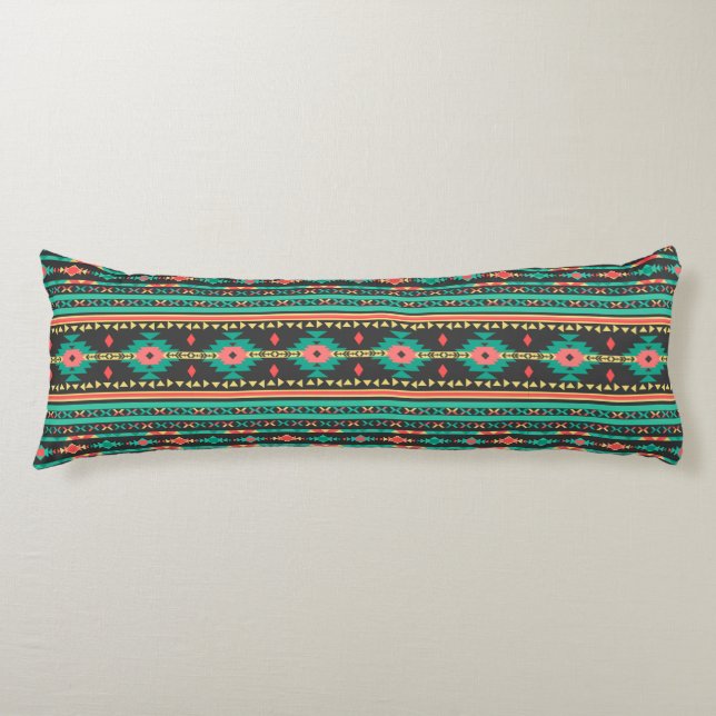 Coussins Longs Motif géométrique ethnique tribal cool (Devant)