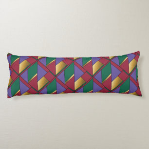 Coussins Longs Motif géométrique Gold violet vert rouge