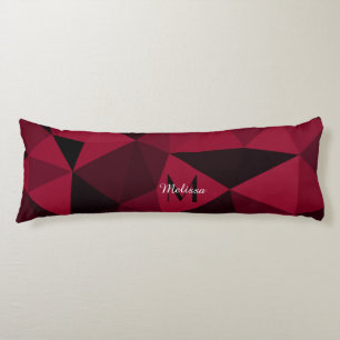 Coussins Longs Motif géométrique rose magenta rouge noir Monogram