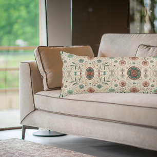 Coussins Longs Motif Herbe Boho
