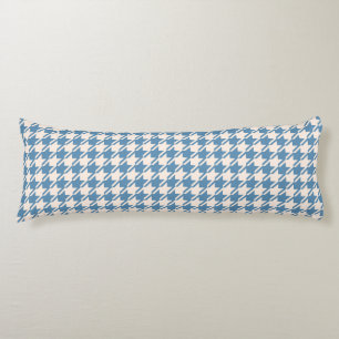 Coussins Longs Motif Houndstooth Blue+Cream