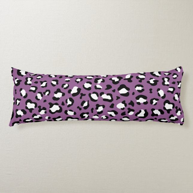 Coussins Longs Motif léopard, Spots léopards, Leopard pourpre (Devant)
