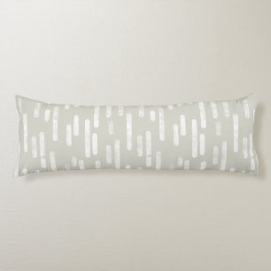 Coussins Longs Motif Lignes arrondies   Blanc sur beige