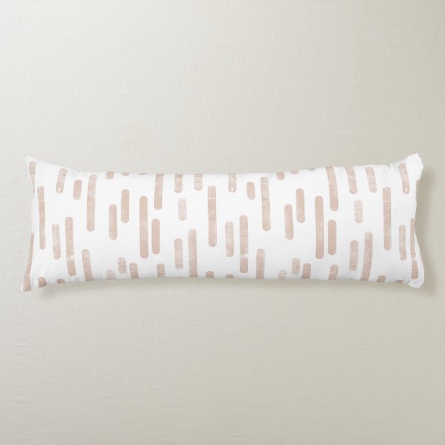 Coussins Longs Motif Lignes arrondies | Terracotta pâle/Blanc (Devant)