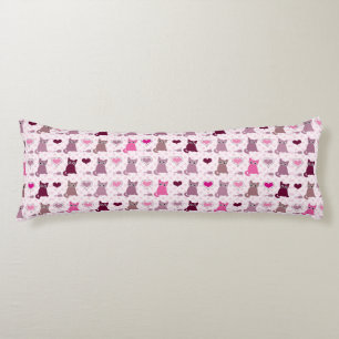 Coussins Longs Motif mignon de filles de chaton