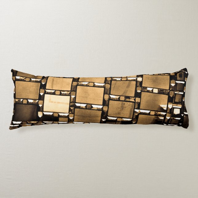Coussins Longs Motif miroir géométrique Sepia (Devant)