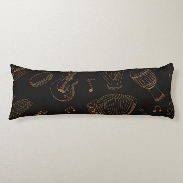 Coussins Longs Motif musical (Devant)