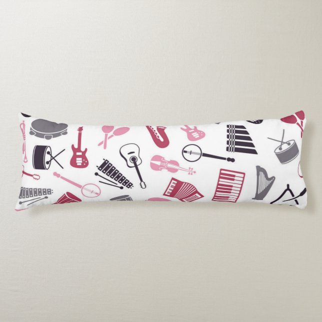 Coussins Longs Motif musical (Devant)