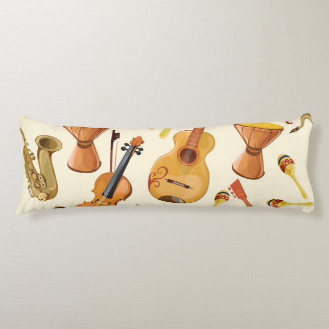 Coussins Longs Motif musical (Devant)