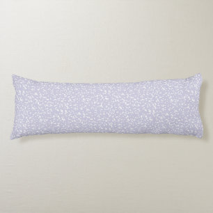 Coussins Longs Motif Points Ditsy - Blanc sur Violet Poussiéreux