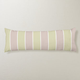 Coussins Longs Motif rayures vert rose pastel moderne
