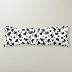 Coussins Longs Motif Répétitif Noir Et Blanc   Motif Araignée