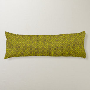 Coussins Longs Motif Roman Jaune Moyenâgeux Lis Noirs