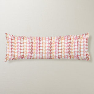 Coussins Longs Motif rouge géométrique de rayures d'ikat