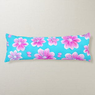 Coussins Longs Motif simple bleu et rose