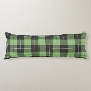 Coussins Longs Motif simple tartan en vert clair
