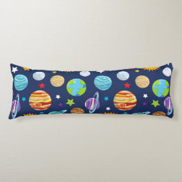 Coussins Longs Motif spatial, Planètes, Étoiles, Cosmos, Galaxie