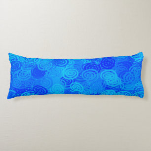 Coussins Longs Motif Tourbillons Bleus