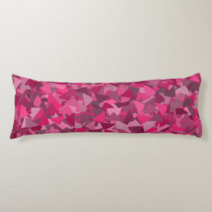 Coussins Longs Motif Triangle Gris Rose
