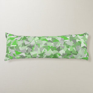 Coussins Longs Motif Triangle Gris Vert