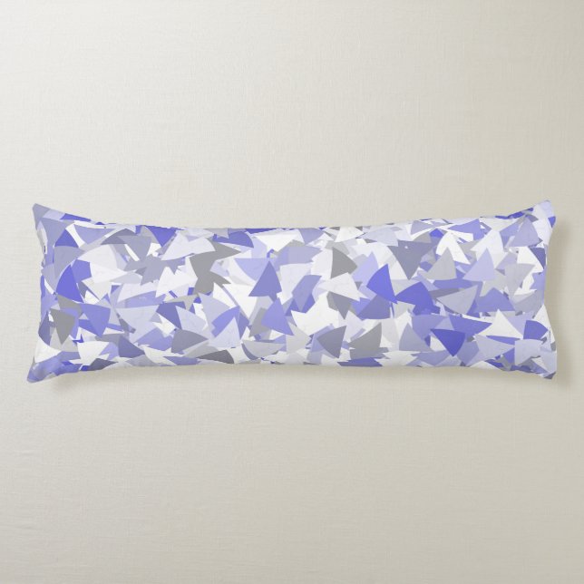 Coussins Longs Motif Triangle Gris Violet (Devant)