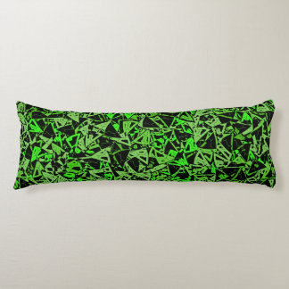 Coussins Longs Motif Triangle Noir Vert
