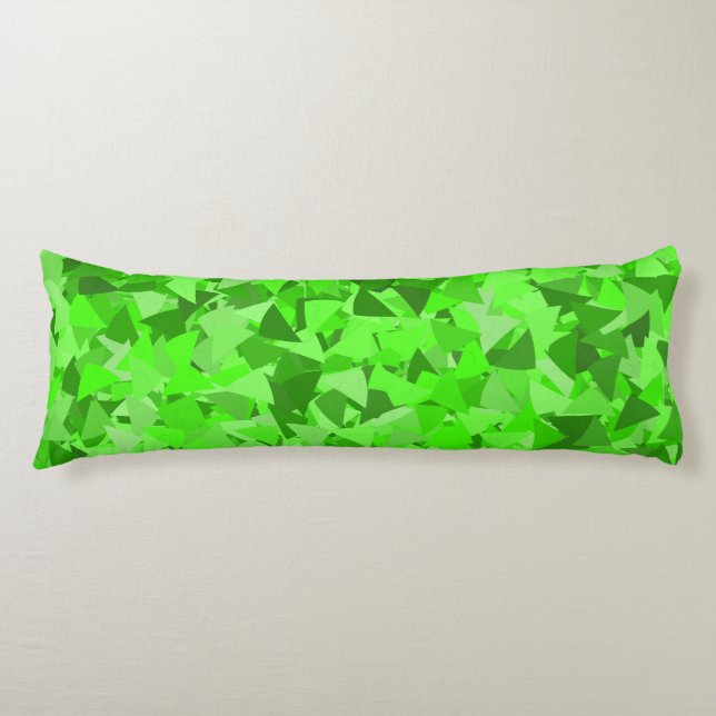 Coussins Longs Motif Triangle Vert (Devant)