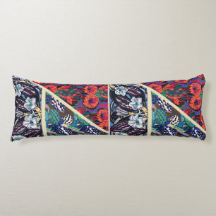 Coussins Longs Motifs Floraux Géométriques Art Déco Français Vint