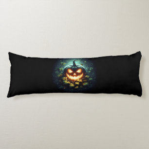 Coussins Longs Nature effrayante citrouille de Halloween lumineus