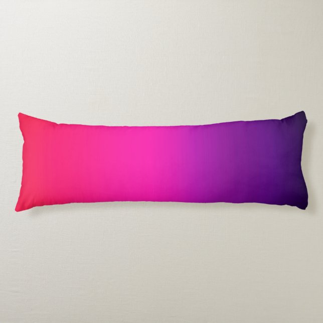 Coussins Longs Neon Purple et pink ombre design abstrait (Devant)